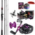 Conjunto CarbonFiber 3 em 1 | Vara de pescar de Fibra de Carbono + Carretilha Recolhimento 7.2:1 e 10Kg de DRAG + Linha de Brinde | Central da Pesca